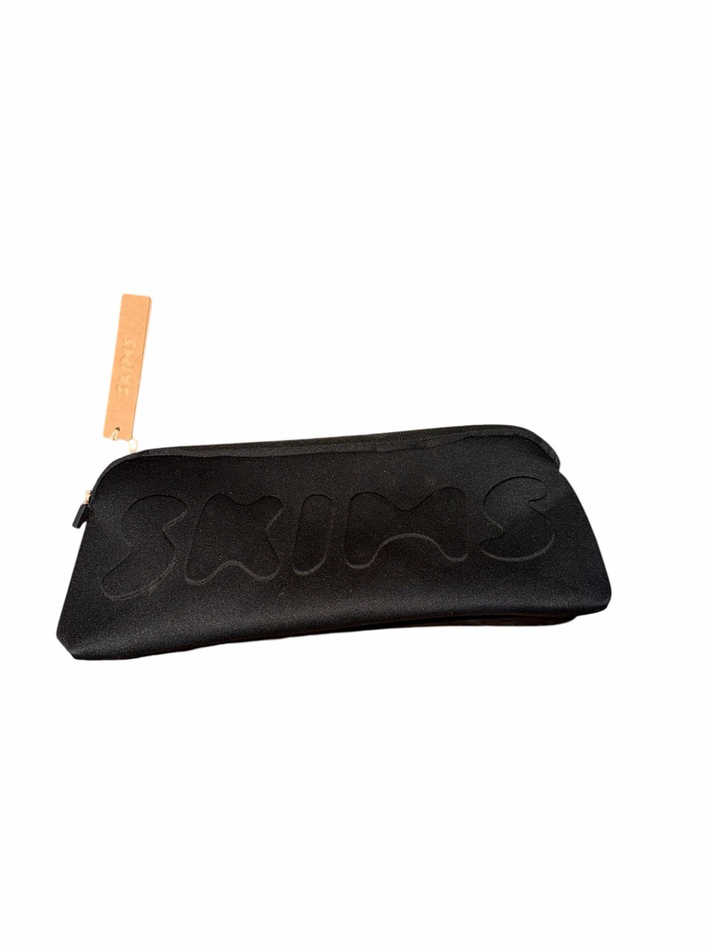 SKIMS Black Neoprene Logo Pouch